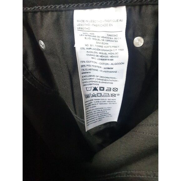 Levi Strauss Signature Men's Black Slim Fit Jeans S37 34x30 NWOT - Picture 7 of 7